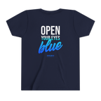 Open Your Eyes Blue Youth Tee